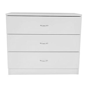 MJWDP (66 x 33 x 56) cm FCH Simple 3-Drawer Dresser White Night Table Bedside Table Nightstand