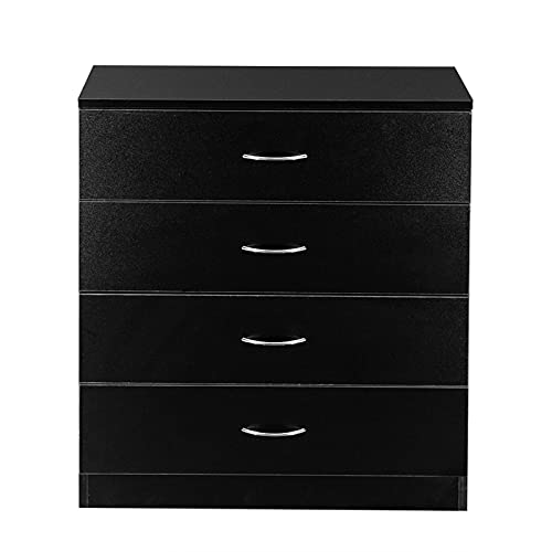 MJWDP (66 x 33 x 73) cm Two Colors MDF Wood Simple 4-Drawer Dresser Nightstand Bedside Table End Table (Color : E)