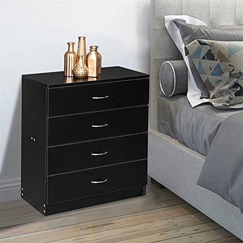 MJWDP (66 x 33 x 73) cm Two Colors MDF Wood Simple 4-Drawer Dresser Nightstand Bedside Table End Table (Color : E)