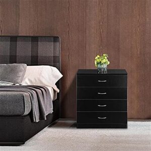 MJWDP (66 x 33 x 73) cm Two Colors MDF Wood Simple 4-Drawer Dresser Nightstand Bedside Table End Table (Color : E)