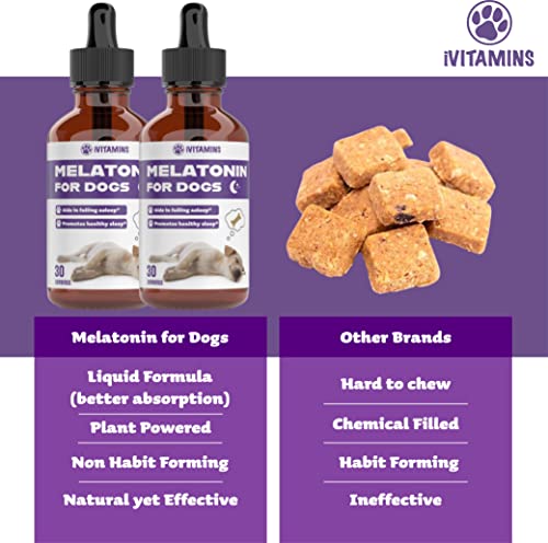 Melatonin for Dogs | Dog Melatonin | Melatonin for Dogs Sleep | Sleep Aid for Dogs | Dog Sleep Aid | Dog Calming | Calming for Dogs | Dog Calming Treats | Dog Anxiety Relief | (2 Pack)