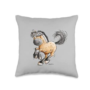 modartis funny horse gifts funny norwegian fjord horse lover throw pillow, 16x16, multicolor