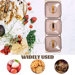 UPKOCH Trays Serving Tray Food Storage Containers with Tray 3 Compartment Condiment Server with Lid Desktop Organizer Decorative Nut Candy Treat Box Decorative Tray Containers with Lids