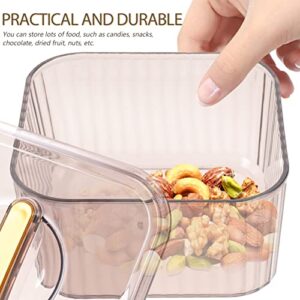 UPKOCH Trays Serving Tray Food Storage Containers with Tray 3 Compartment Condiment Server with Lid Desktop Organizer Decorative Nut Candy Treat Box Decorative Tray Containers with Lids