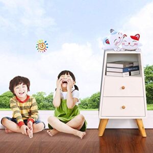 SJYDQ Fashion Nightstands Children White Side Small Counters Bedside Cupboards Lockers Creative Bedroom Cupboards