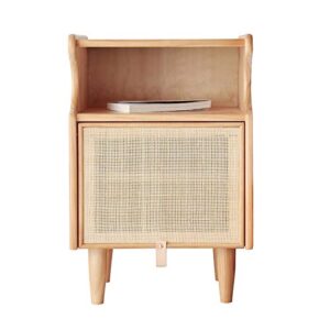 sjydq bedroom furniture nightstand style solid wood rattan bedside table sofa side cabinet