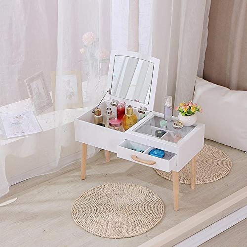 QJPAXL Nordic Window Economical Multi-Functional Small Apartment Bedroom Dressing Table Simple Dressing Table