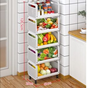 CXDTBH Kitchen Spice Storage Rack 3/4 Tier Floor Cutlery Rack for Bathroom Storage Rack Multifunctional Trolley (Color : D, Size : 120.5cm*40cm)