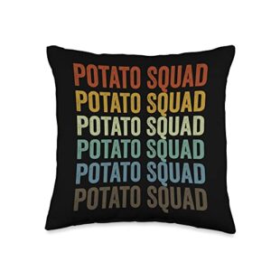 potato gifts squad potato lover throw pillow, 16x16, multicolor