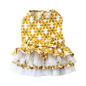 small dog pajamas and cute spring skirt dog clothes teddy summer bow boy girl lightweight soft cotton vests for puppy thin skirt pet clothes
