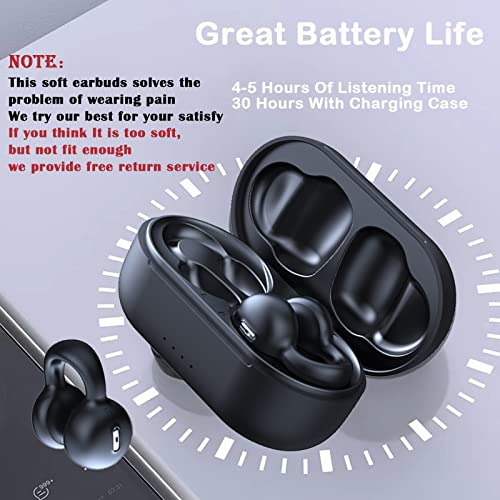 Open Ear Clip Bone Conduction Headphones Wireless Bluetooth Clip On Headset Open Ear Earbuds Head Phones Bone Conduction Earbuds Head Set Bone Conducting Headphones Induction Earphones