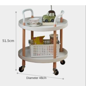 CXDTBH 3 Tier Storage Rack Kitchen Foldable Trolley Vegetable Floor Rack Wheels (Color : E, Size : 81.5cm*48cm)