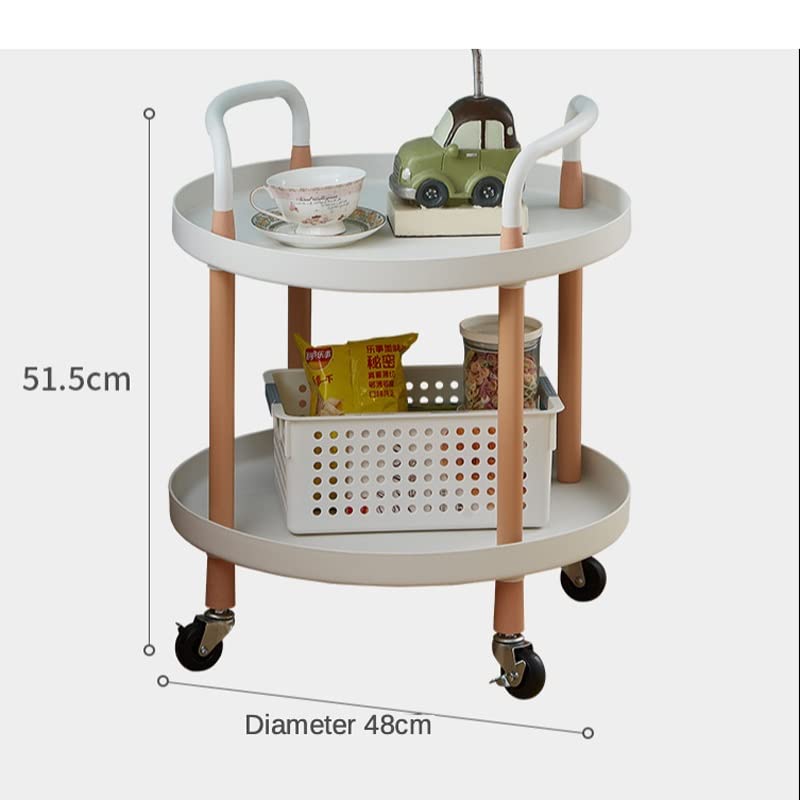 CXDTBH 3 Tier Storage Rack Kitchen Foldable Trolley Vegetable Floor Rack Wheels (Color : E, Size : 81.5cm*48cm)