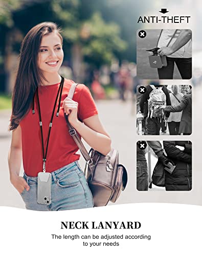 SHANSHUI Phone Lanyard, 2X Phone Lanyard & 2X Pads 2 in 1 Universal Crossbody, Neck Lanyard Detached Wrist Strap Phone Tether Pad Fit All Smartphones