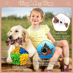 WOWBALA Large Dog Chew Toys: 2 Pack Dog Toys for Aggressive Chewers - Super Chewer Dog Toys for Large Dogs - Tough Dog Chew Toys - Indestructible Dog Toys for Medium, Large Dogs (Brown)