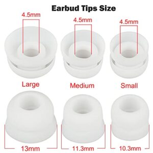 DMZHY 6 Pairs White Small Earbud Tips Fit for Beats Fit Pro Ear Tips Buds Replacement Earbud Tips Earbud Replacement Tips Ear Covers Earbuds Rubber Tips Earbud Caps Fit for Beats Studio Buds Ear Tips