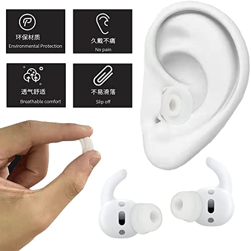 DMZHY 6 Pairs White Small Earbud Tips Fit for Beats Fit Pro Ear Tips Buds Replacement Earbud Tips Earbud Replacement Tips Ear Covers Earbuds Rubber Tips Earbud Caps Fit for Beats Studio Buds Ear Tips