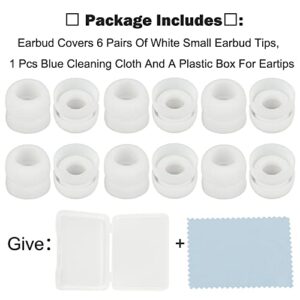 DMZHY 6 Pairs White Small Earbud Tips Fit for Beats Fit Pro Ear Tips Buds Replacement Earbud Tips Earbud Replacement Tips Ear Covers Earbuds Rubber Tips Earbud Caps Fit for Beats Studio Buds Ear Tips