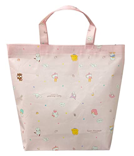 Friend Sanrio Characters, Hello Kitty, Kuromi, My Melody, Cinnamoroll Cute Tote Bag, Shopping Bag, Kitchen Reusable Grocery Bag, 13.8 in(H) x 15.2 in(L) x 3.3 in(W)