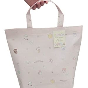 Friend Sanrio Characters, Hello Kitty, Kuromi, My Melody, Cinnamoroll Cute Tote Bag, Shopping Bag, Kitchen Reusable Grocery Bag, 13.8 in(H) x 15.2 in(L) x 3.3 in(W)