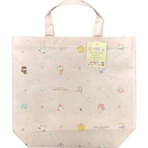 Friend Sanrio Characters, Hello Kitty, Kuromi, My Melody, Cinnamoroll Cute Tote Bag, Shopping Bag, Kitchen Reusable Grocery Bag, 13.8 in(H) x 15.2 in(L) x 3.3 in(W)