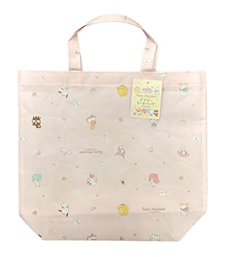 Friend Sanrio Characters, Hello Kitty, Kuromi, My Melody, Cinnamoroll Cute Tote Bag, Shopping Bag, Kitchen Reusable Grocery Bag, 13.8 in(H) x 15.2 in(L) x 3.3 in(W)