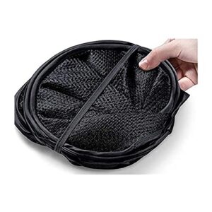 Foldable Laundry Basket, Black Pop Up Clothes Basket Storage Hamper Mesh Laundry Washing Bag for Bedroom Camping, 14"×13"×24"