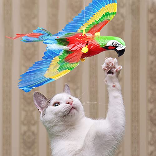 Bird Flying Toy, Bird Interactive cat Toy, Electric Suspension Flying Bird, Kitten Interactive Chasing and Playing Practice