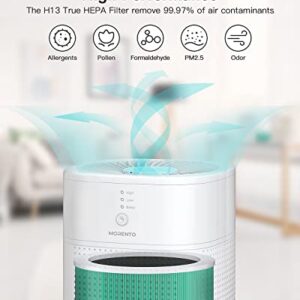 MORENTO HY1800 Air Purifiers for Bedroom with Air Purifiers Pet Allergy Filter, White