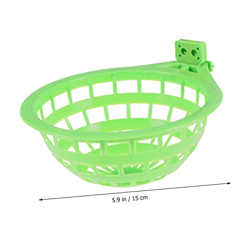 10 pcs Cage Basin Hollow-Out Hollow Pet Finch Green Plastic Hanging Hollow- Eggs Tool Bowl Out Decor Nest Supplies Hut Bird Parrot for Hatching Pan Tree Canary Pigeon Nest-Bird