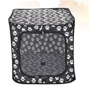 Hohopeti Cat Tent 2pcs Crate Small D Oxford Cats- Dogs Home Portable Rabbits Cloth Animal Tent Soft Use Play for Playpen- Portatble Cat Cage Travel House Grey Dog Rectangular Outdoor Shade