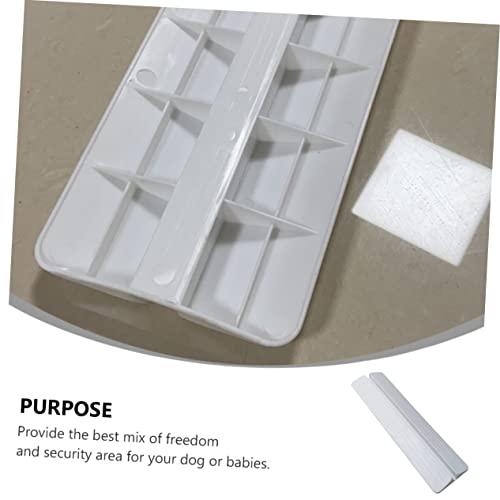 House Walk Stairs Heavy for Plastic Thru Doorways Guardrail Metal Door White Fixator Pet Stairways Part Pedalboard Holder Safety Duty Anti-Kicking Proofing Stairway Board Dog