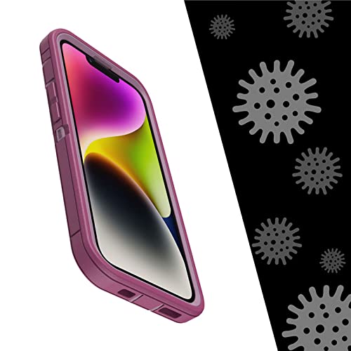 OtterBox Defender Series Screenless Edition Case for iPhone 14 & iPhone 13 (Only) - Holster Clip Included - Microbial Defense Protection - Non-Retail Packaging - Morning Sky (Pink)