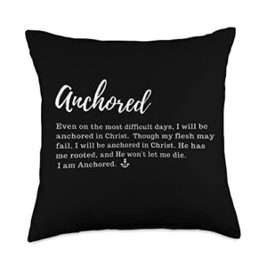 made by chantele' i am anchored throw pillow, 18x18, multicolor