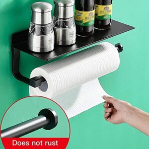 Kitchen Paper Roll Holder Paper Towel Rack Dining Table Kitchen Paper Roll Holder Vertical Paper Towel Storage Rack ( Color : Black-1 )