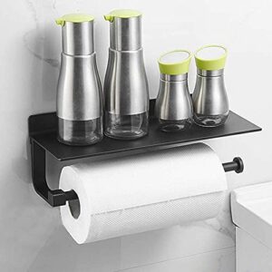 Kitchen Paper Roll Holder Paper Towel Rack Dining Table Kitchen Paper Roll Holder Vertical Paper Towel Storage Rack ( Color : Black-1 )