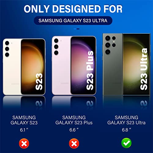 [3+3 Pack] for Samsung Galaxy S23 Ultra Screen Protector [Not Glass], 3 Pack Self-Healing TPU Film Accessories with 3 Pack Tempered Glass Camera Lens Screen Protector for Samsung S23 Ultra 5G