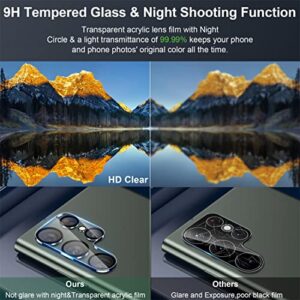 [3+3 Pack] for Samsung Galaxy S23 Ultra Screen Protector [Not Glass], 3 Pack Self-Healing TPU Film Accessories with 3 Pack Tempered Glass Camera Lens Screen Protector for Samsung S23 Ultra 5G