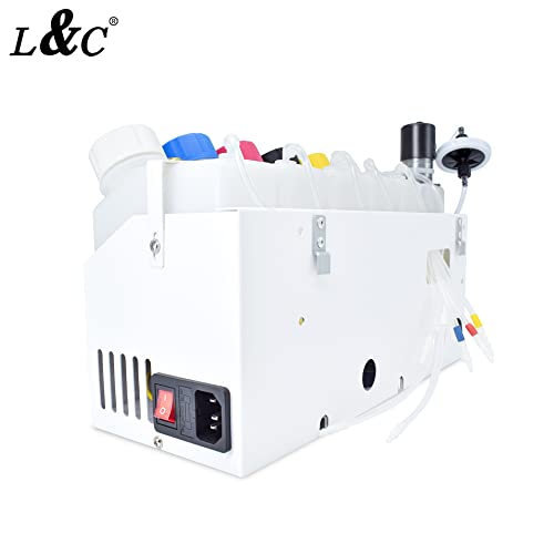 L&C Professional DTF CISS DTF White Ink Circulation System DTF Empty Ink System CISS Refillable Cartridge Kit with Ink Flow Control Damper for EPSON ET8550 L805 DTF Printer