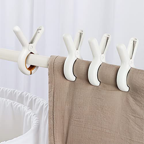 VICASKY Outdoor Towel Rack 12pcs Beach Towel Clips Quilt Drying Clothespins Windproof Clothes Clamps Plastic Laundry Clips Pipe Fixing Clamps for Clothes Quilt Pool Chairs Blue Chip Clip