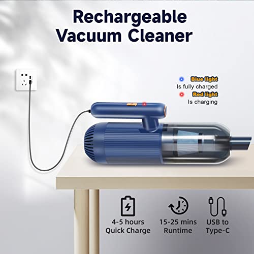 Cordless Vacuum Cleaner, Electric Stick Vacuum Broom with Rechargeable Battery, Lightweight Vaccumm-Cordless Handheld Vacuum Cleaner for Hardwood Floor Pet Hair Home Cleaning