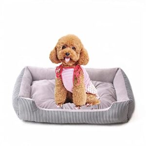 WXBDD Soft Large Pet Dog Bed Cat Kennel Warm Cozy Dog House Soft Fleece Nest Dog Baskets Mat Winter Waterproof Kennel (Color : D, Size : 70X51X13CM)