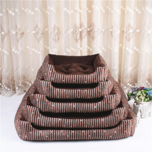 WXBDD Soft Large Pet Dog Bed Cat Kennel Warm Cozy Dog House Soft Fleece Nest Dog Baskets Mat Winter Waterproof Kennel (Color : D, Size : 70X51X13CM)