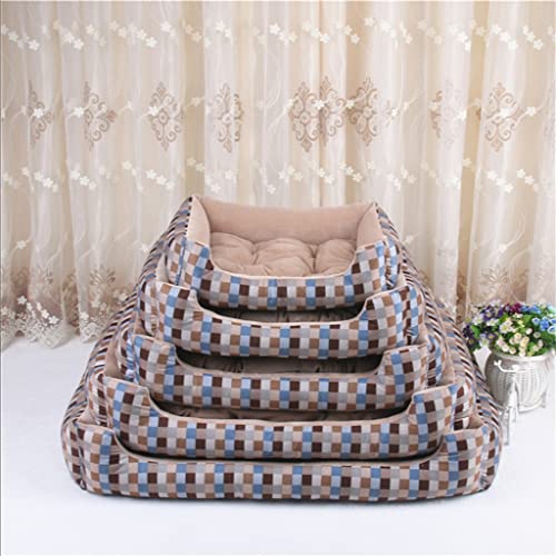 WXBDD Soft Large Pet Dog Bed Cat Kennel Warm Cozy Dog House Soft Fleece Nest Dog Baskets Mat Winter Waterproof Kennel (Color : D, Size : 70X51X13CM)