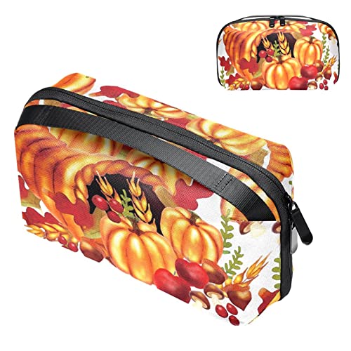 Travel Cord Organizer, Tech Organizer, Electronics Organizer, Cable Organizer Bag, Thanksgiving Pumpkin Fall