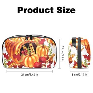 Travel Cord Organizer, Tech Organizer, Electronics Organizer, Cable Organizer Bag, Thanksgiving Pumpkin Fall