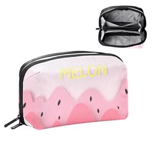 Travel Cord Organizer, Tech Organizer, Electronics Organizer, Cable Organizer Bag, Pink Watermelon Fruit Lovely