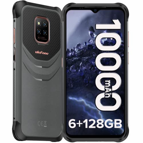 Ulefone Power Armor 14 Pro Rugged Cell Phone 10000mAh Battery, Octa-core Unlocked Phones, 6GB+128GB(Extend 1TB), 6.52” Display, Headset-Free FM Radio, 15W Wireless Charging 4G Android Smartphone