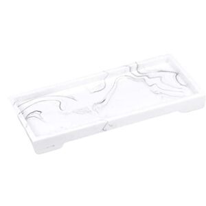 vanity tray marble effect resin bathroom storage organizer for soaps jewellery white