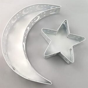 crescent moon star tray ramadan eid mubarak trays platters,pastry tray tableware dessert food storage container display holder for party (a6)